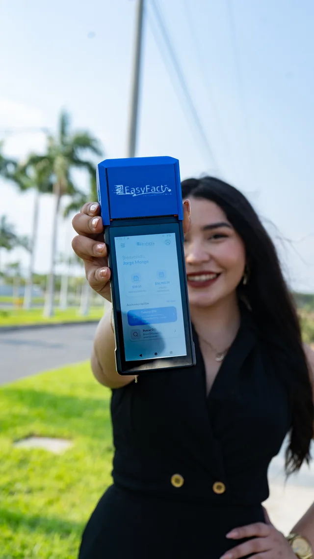 Terminal portátil EasyFact con la app de facturación